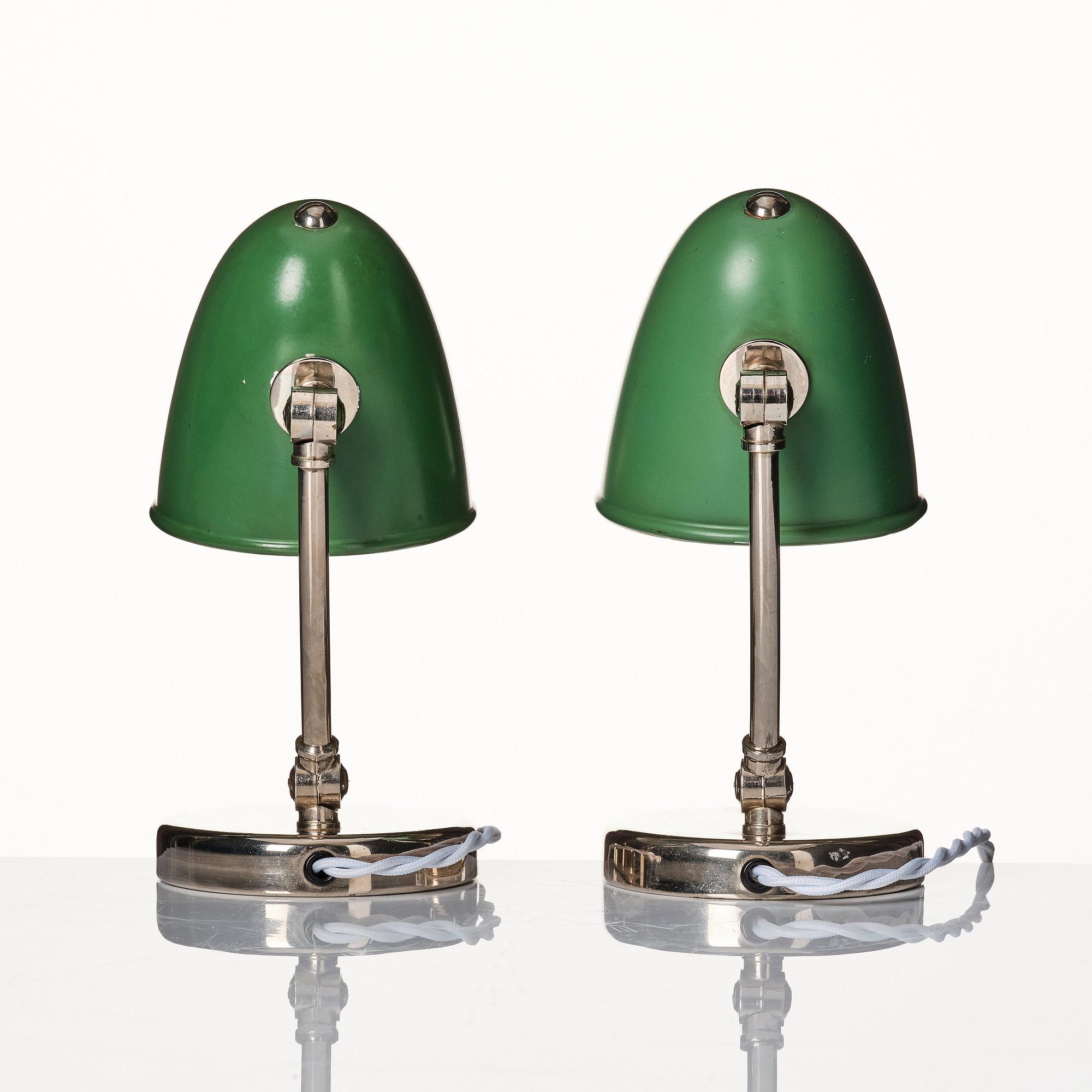 Erik Tidstrand, a pair of table lamps, model "29116", Nordiska Kompaniet, 1930s.