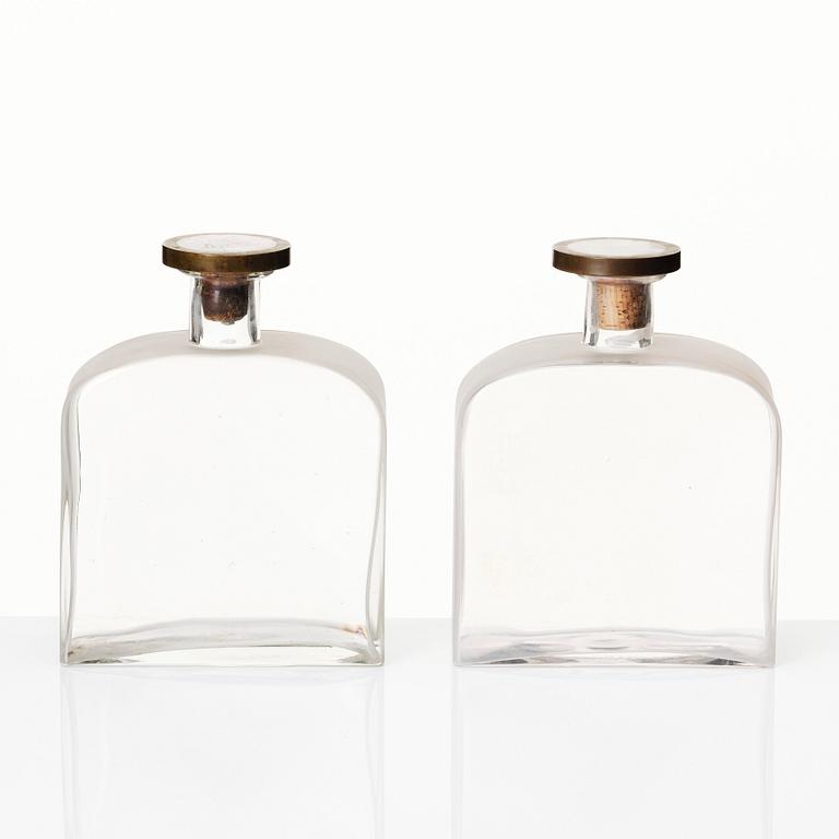 Björn Trägårdh, and Svenskt Tenn, two bottles with stoppers, Sweden 1930s.