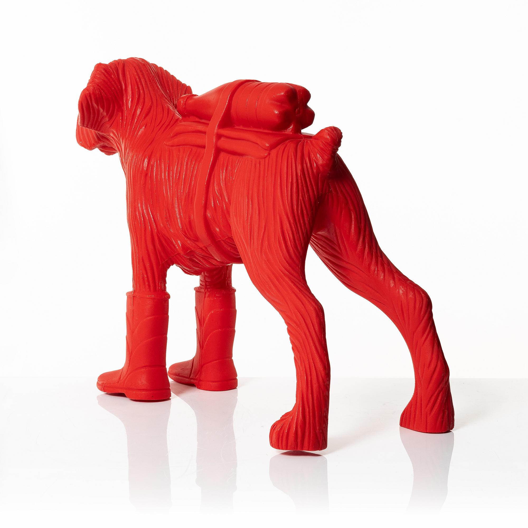 William Sweetlove,  "Cloned Schnauzer with water bottle". (Red).