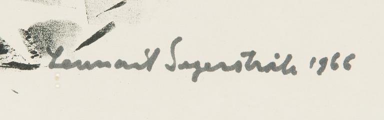 Lennart Segerstråle, litografi, signerad och daterad -66, numrerad 26/80.