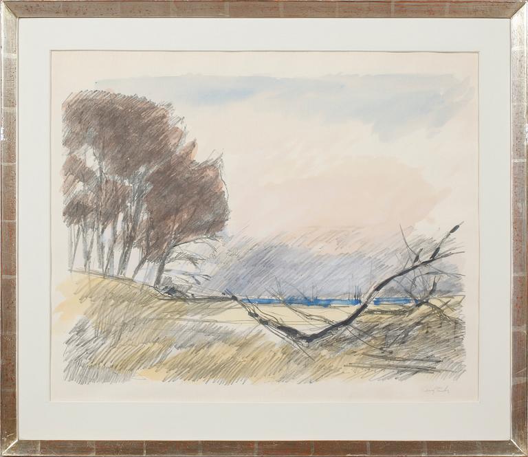 HUGO ZUHR, blandteknik, signerad.