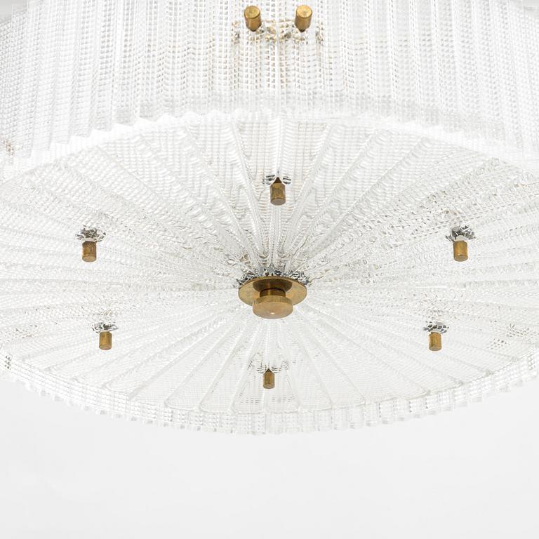 Carl Fagerlund, ceiling lamp, Orrefors, second half of the 20th century.