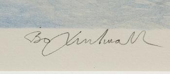 BO LUNDWALL, färglitografi, sign o numr 270/300.