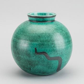 WILHELM KÅGE, a stoneware vase 'Argenta' from Gustavsberg.