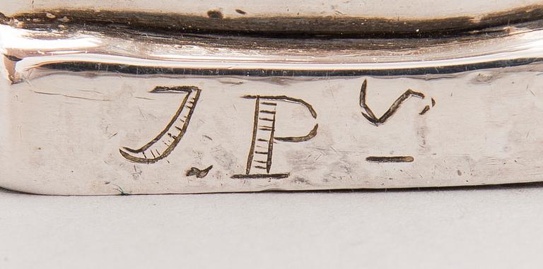 KYNTTILÄNJALKAPARI, hopeaa, Louis XV 1700-luku.
