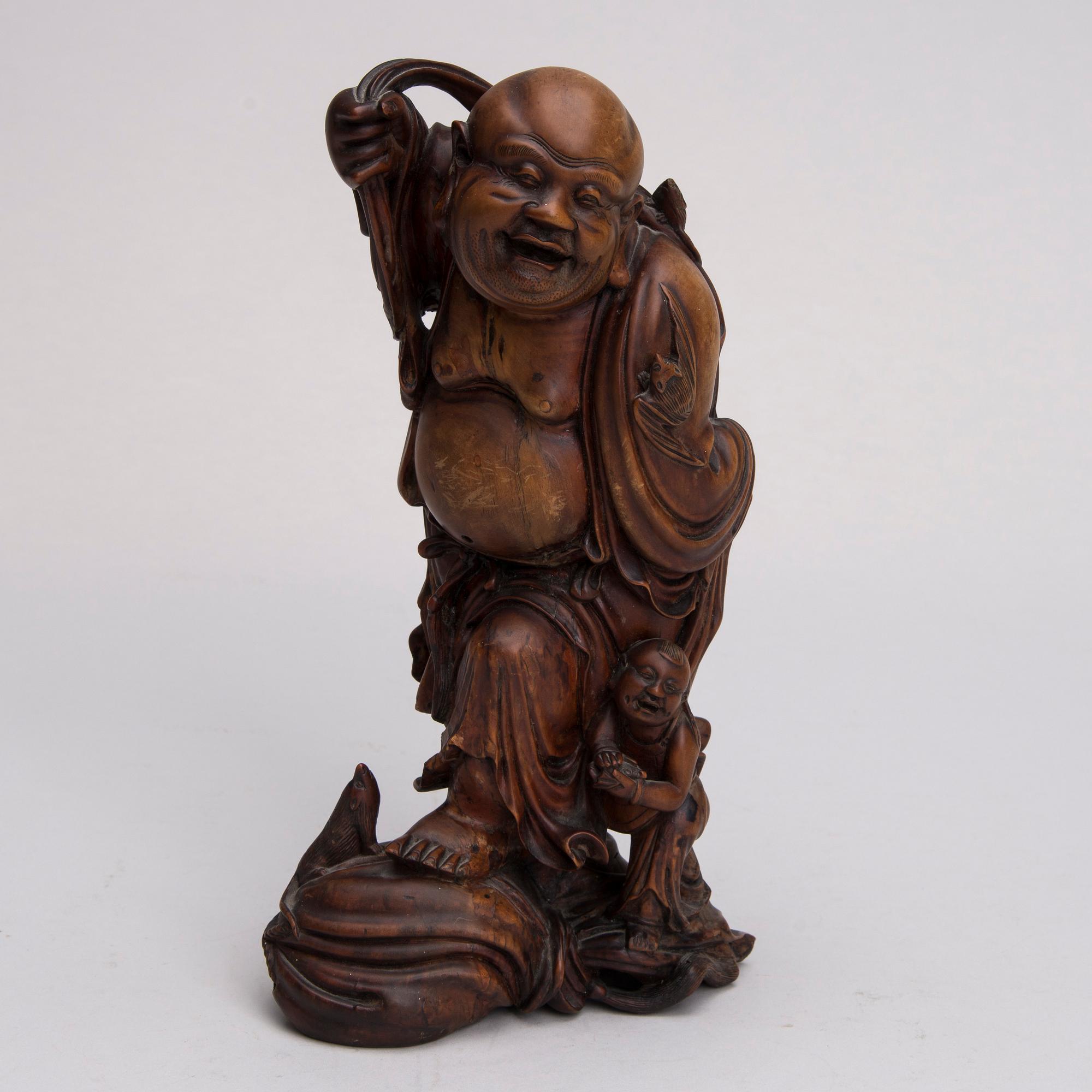 SKULPTUR, trä, Kina 1900-talets första hälft.