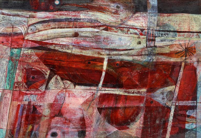 Anders Österlin, "Organ, formar i förvandling till huvud och landskap" (Organ, shapes transforming into head and landscape).