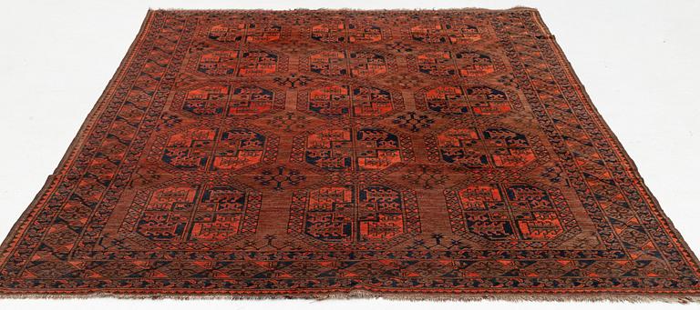 A carpet, semi-antique Afghan, approximately 300 x 221 cm.