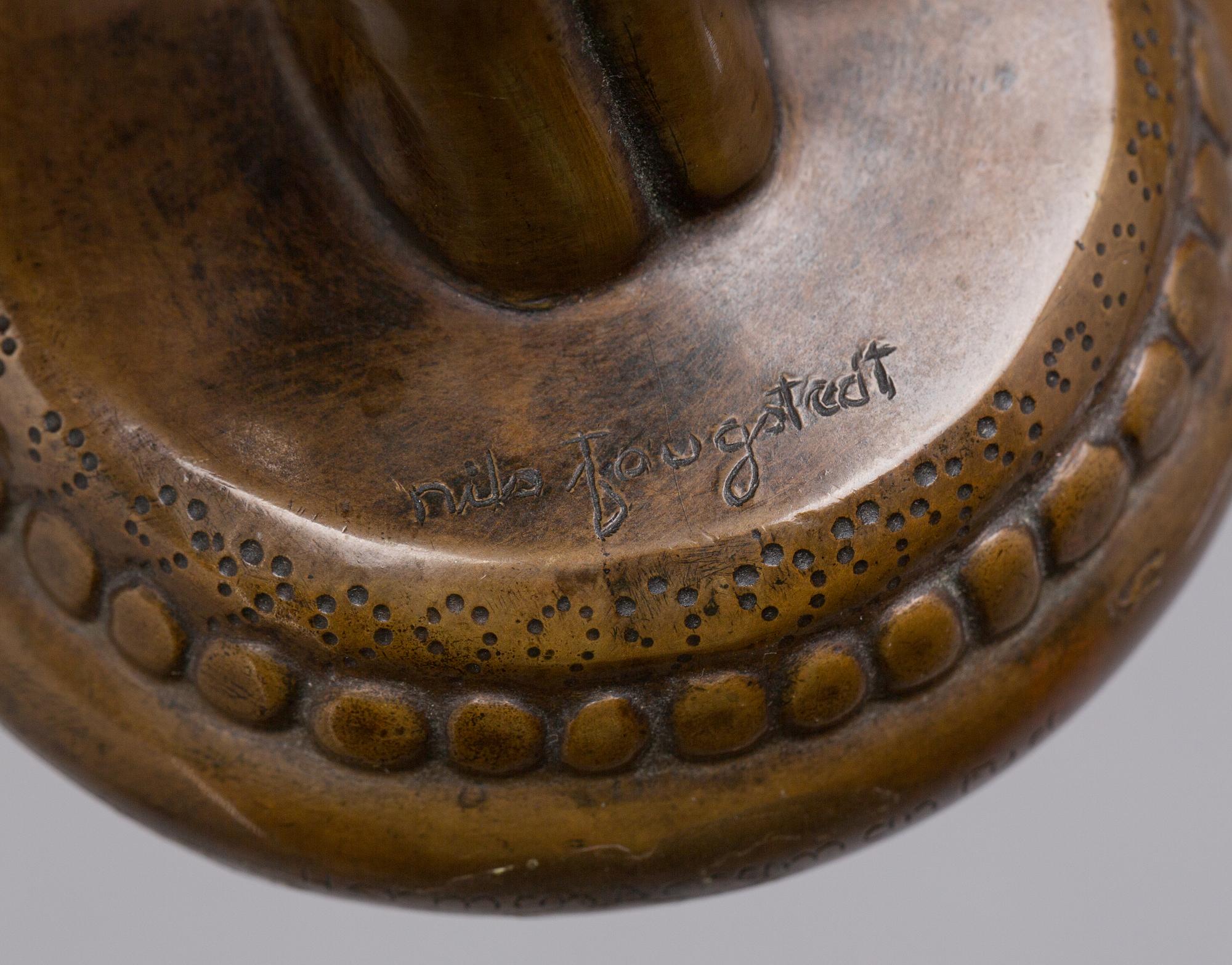 NILS FOUGSTEDT, brons. Signerad. Gjutarstämpel Herman Bergman Fud.