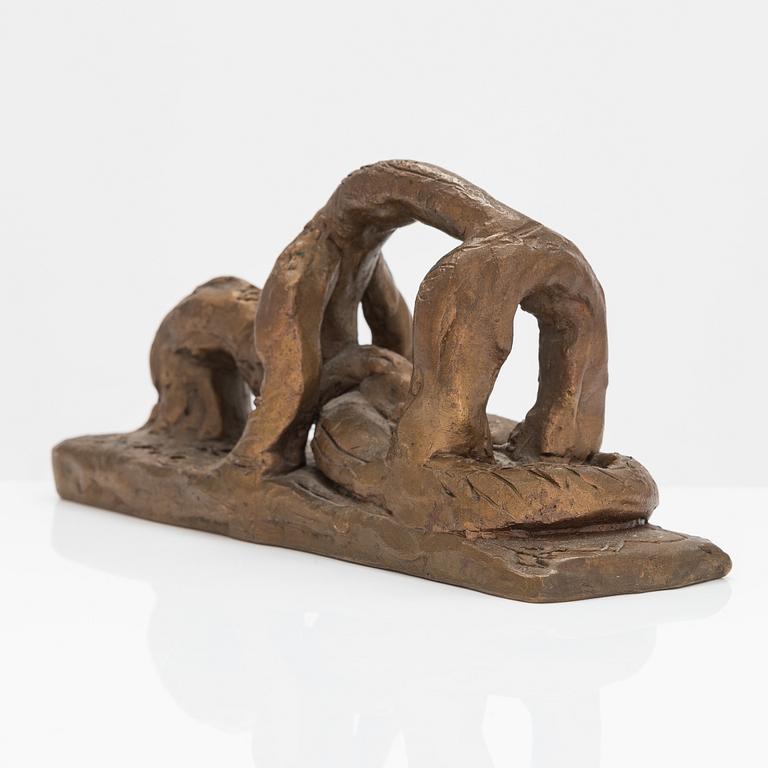 Alpo Jaakola, skulptur, brons, signerad.