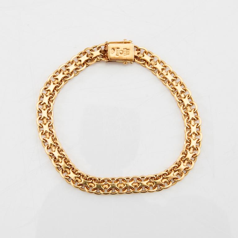 Armband X-länk 18K guld.