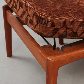 FÅTÖLJ SAMT FOTPALL, "Duxiesta set 4", Folke Ohlsson, Dux, Ljungs industrier AB, Malmö, 1960-tal.