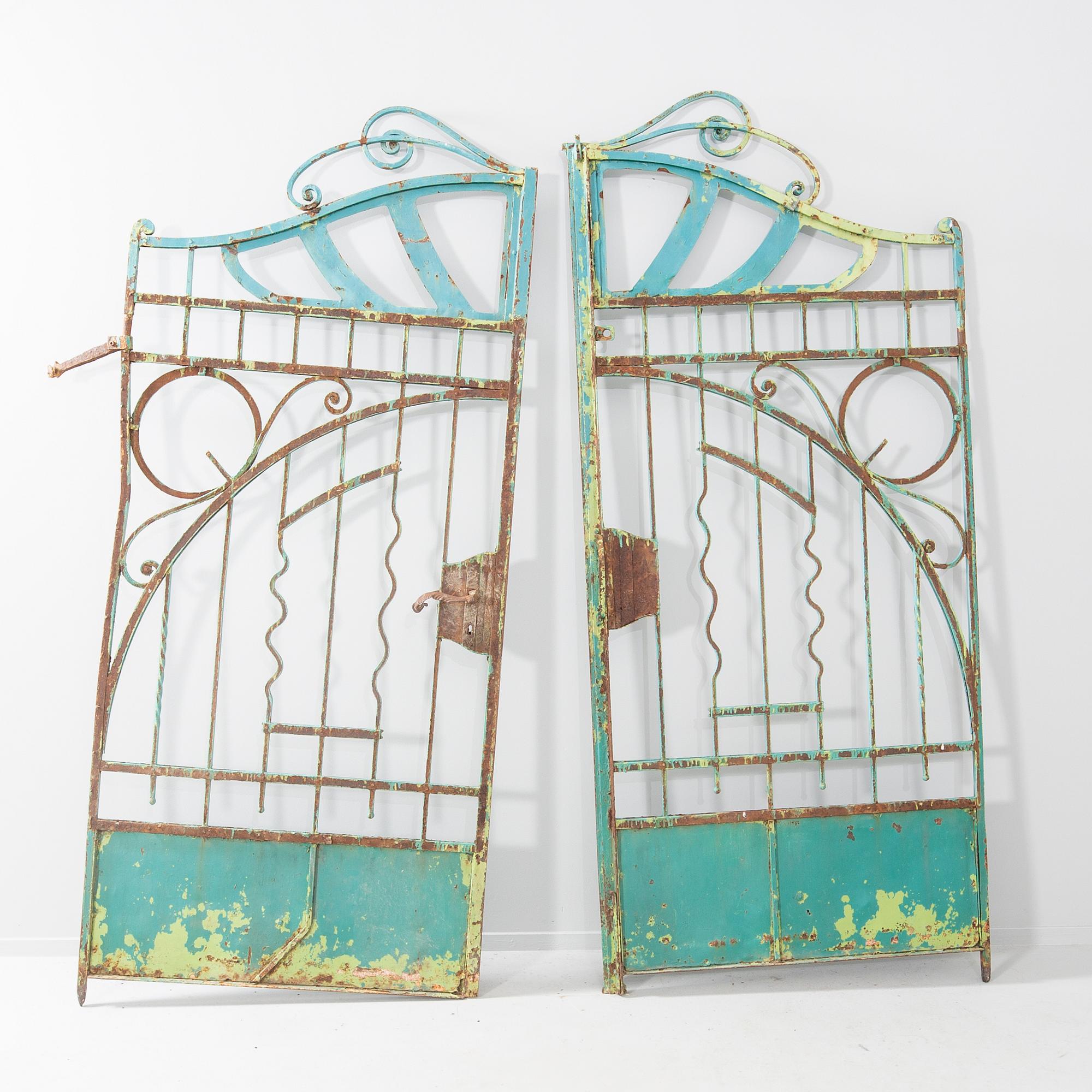 A pair of early 1900s iron gates.