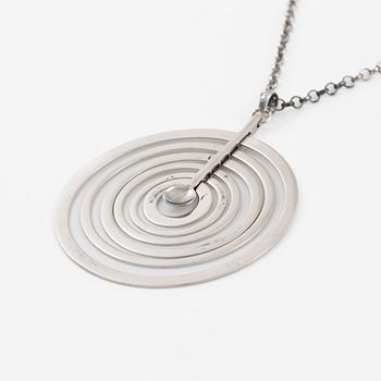 Tapio Wirkkala, neck ornament, "Silver moon", sterling silver, Kultakeskus Oy, Finland.