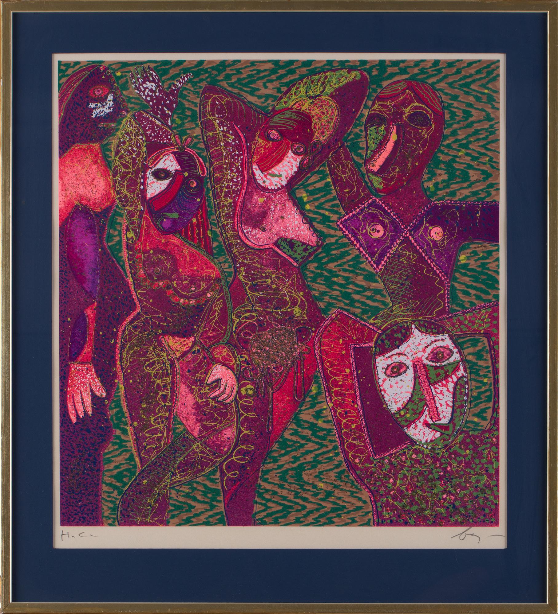 ENRICO BAJ, lithograph, signed and HC.