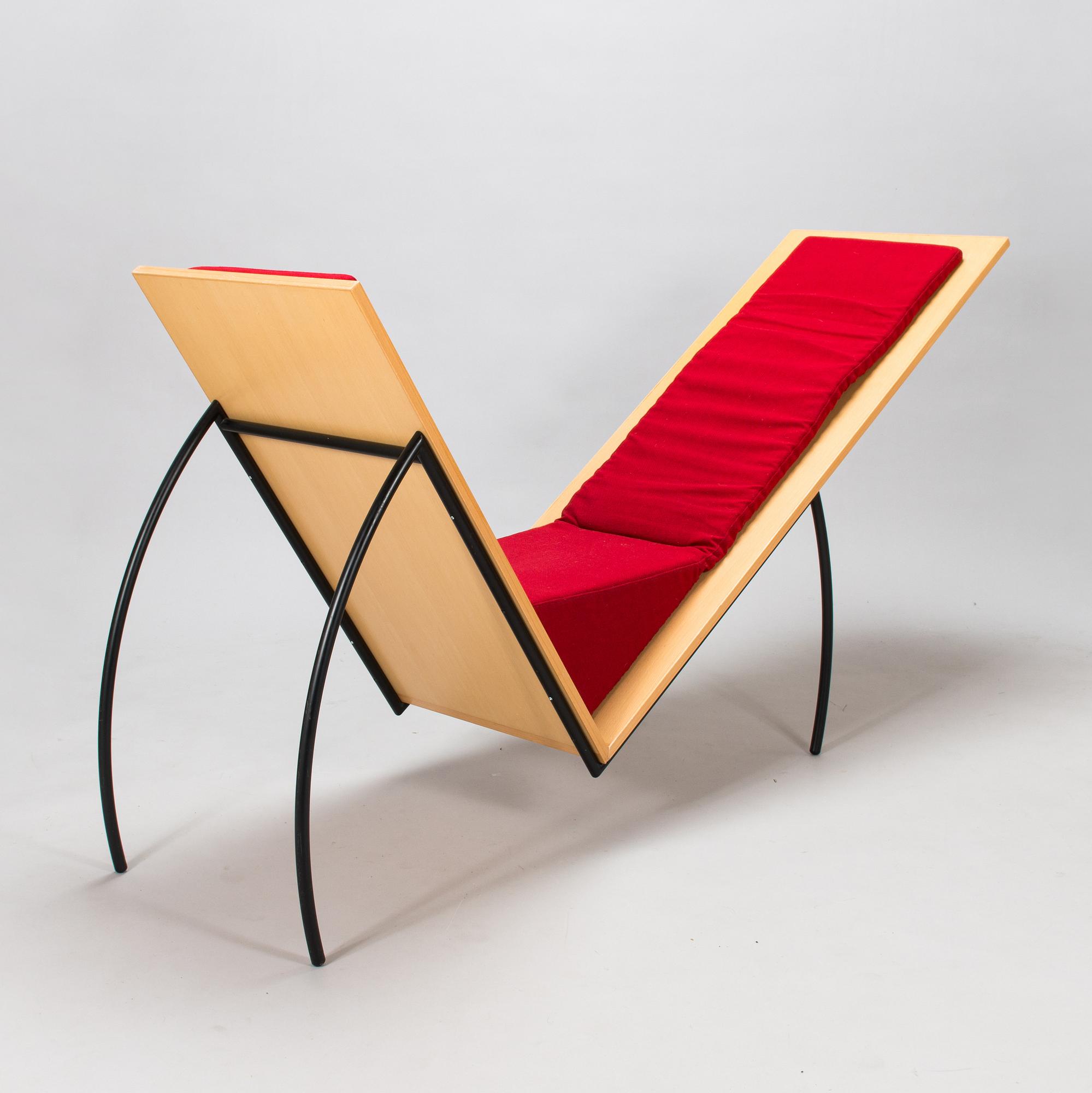 Anne Jaakkola, prototyp fåtölj, Kawase Mokko 1993.