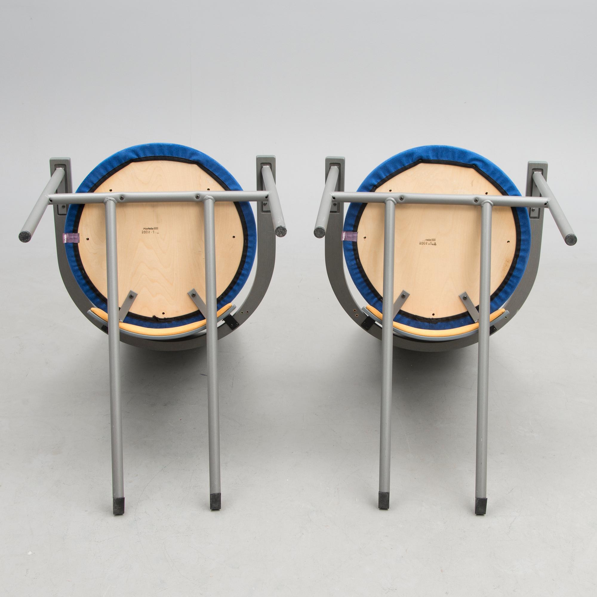 TIMO SAARNIO, NOJATUOLEJA, 3 KPL, "Intimo", Martela. Malli suunniteltu 1989.