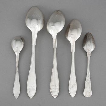 SKEDAR, 20 stycken, silver, bla GAB, Stockholm 1920. Vikt ca 674 gram.