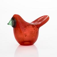 Oiva Toikka, Glass bird, "Flycatcher" signed Oiva Toikka Nuutajärvi Notsjö.