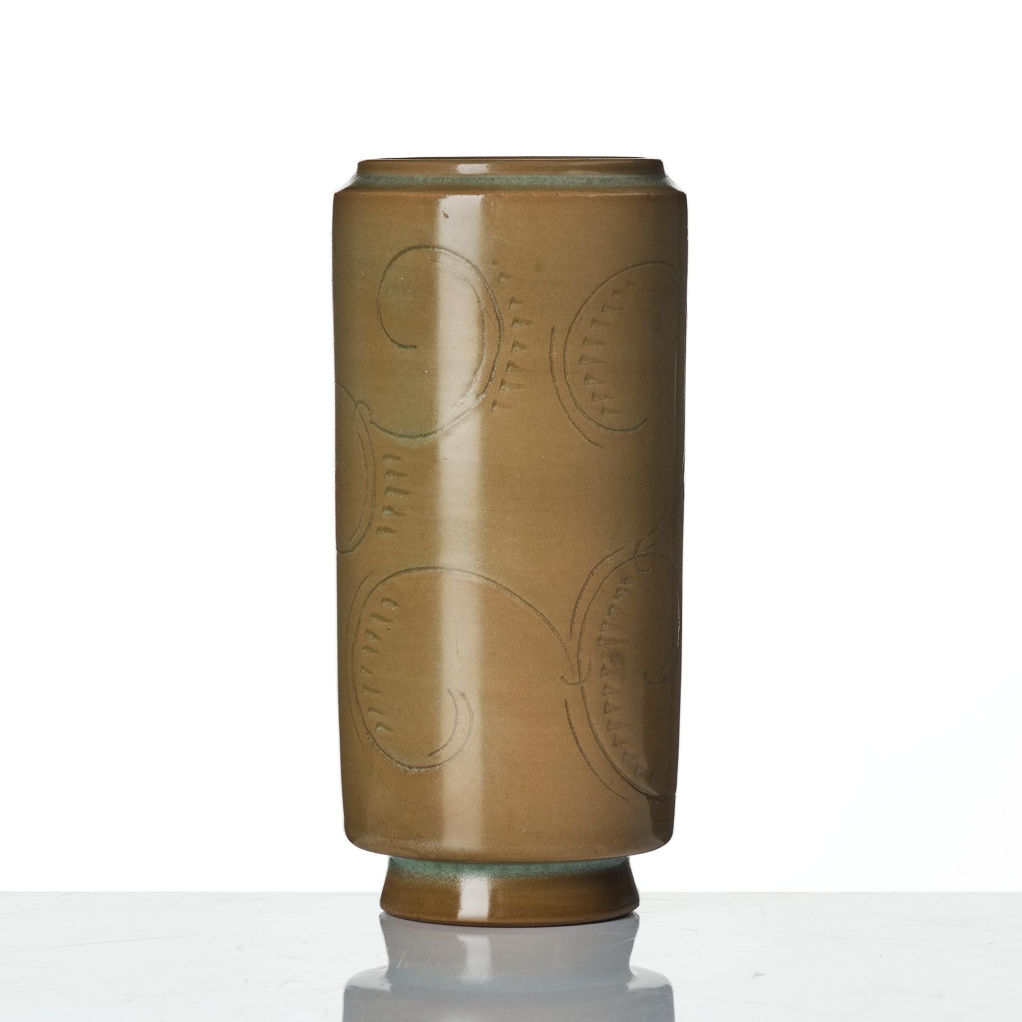 Wilhelm Kåge, a stoneware vase, Gustavsberg 1928.