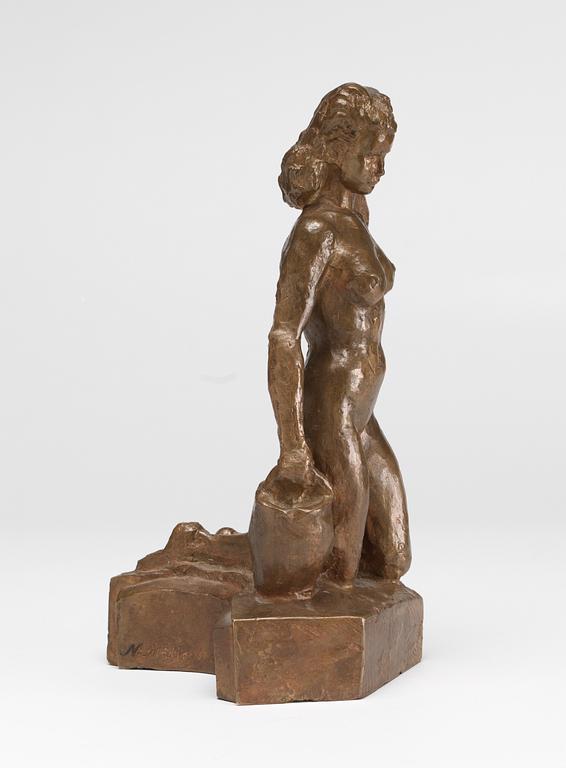 Nils Möllerberg, "Vattenhämterska (skuld)" (Girl fetching water).