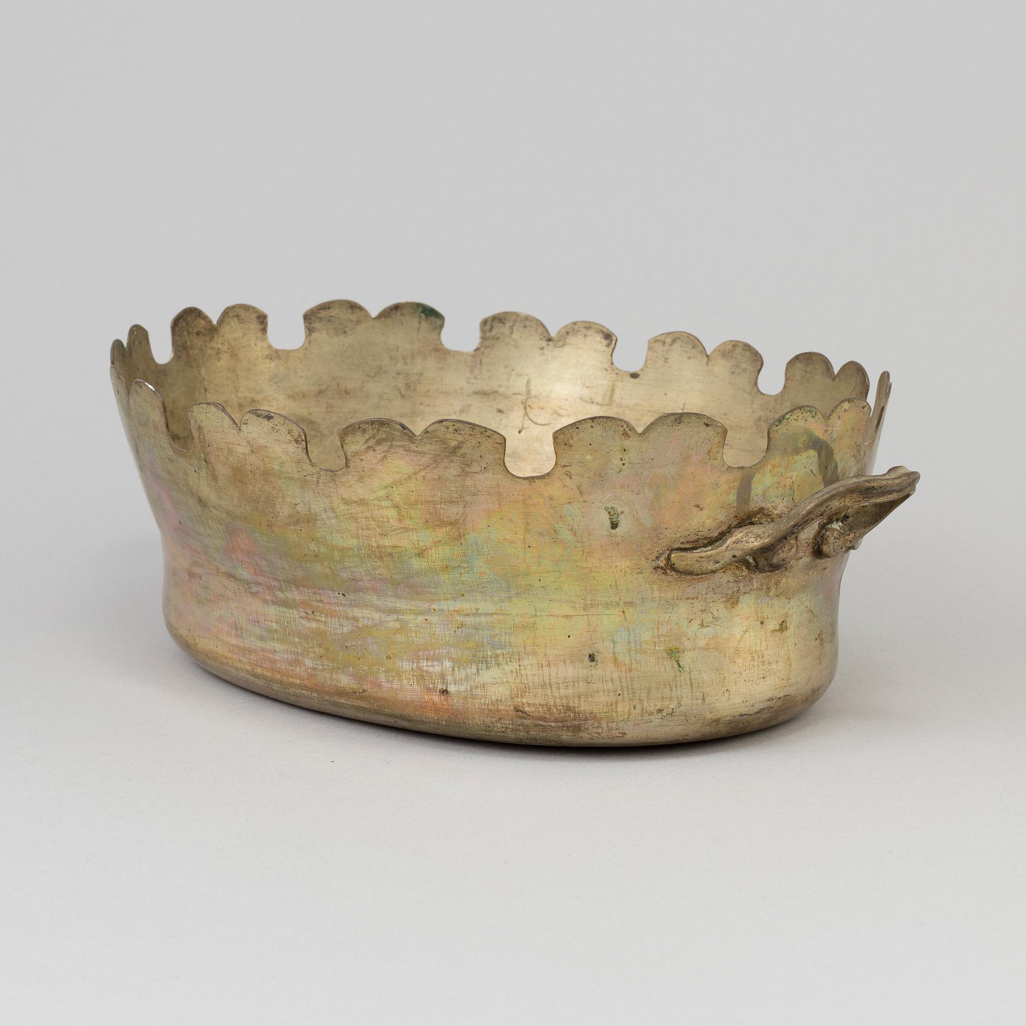 GLASSKÖLJARE, argent haché, 1700-talets senare del.