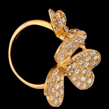 RING, briljantslipade diamant, tot. ca 1.40 .