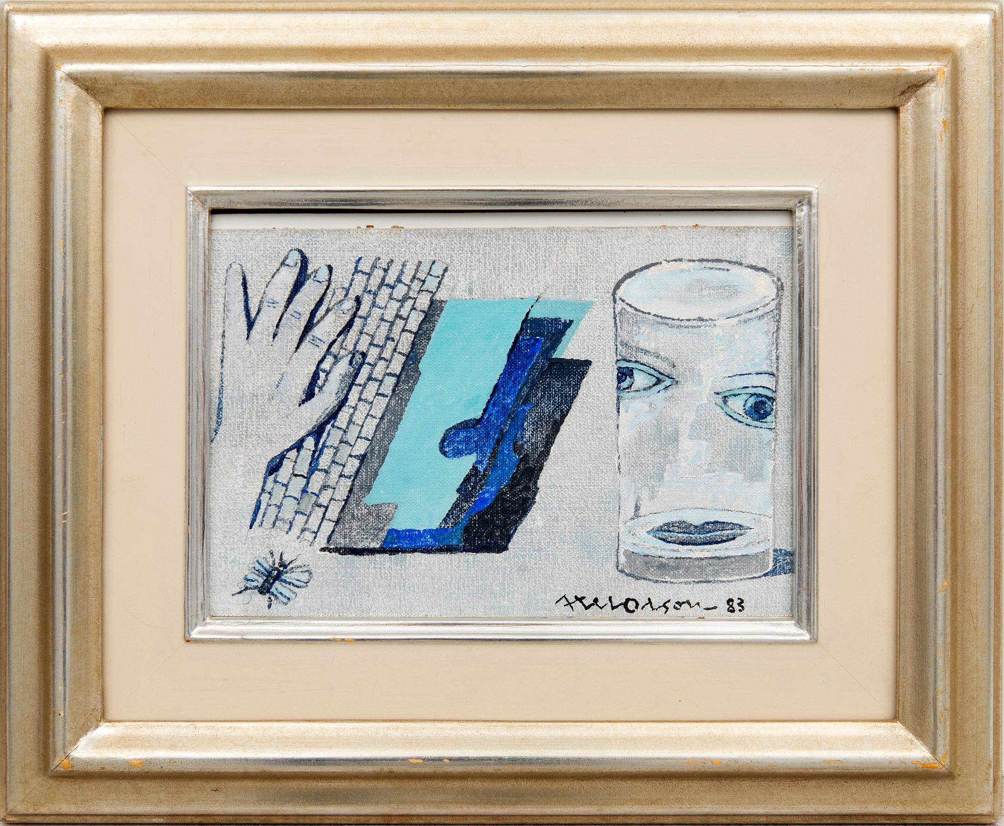 Axel Olson, oil on canvas laid on panel, signed and dated 83.