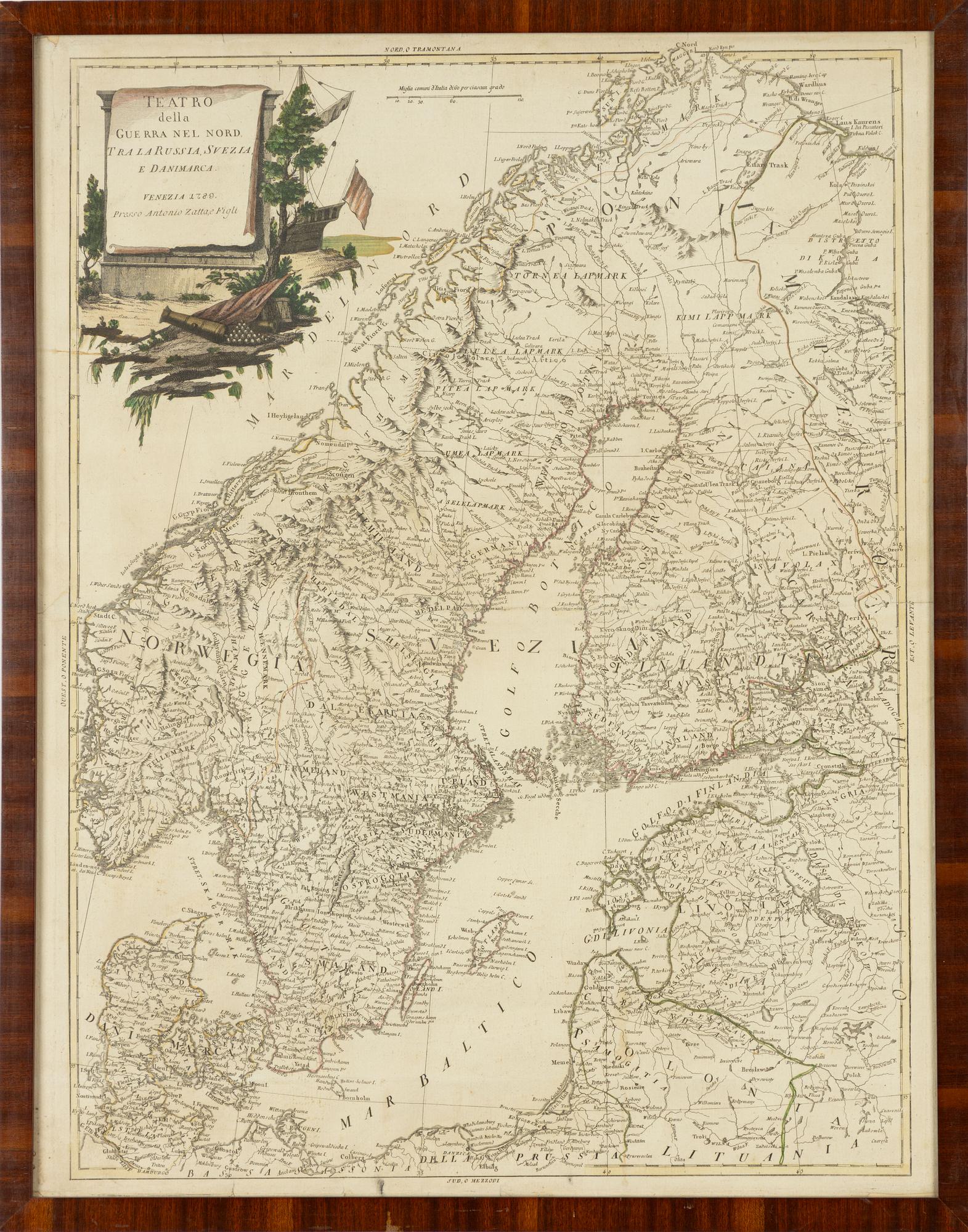 Karta/kopparstick av Antonio Zatta (1757-1797).