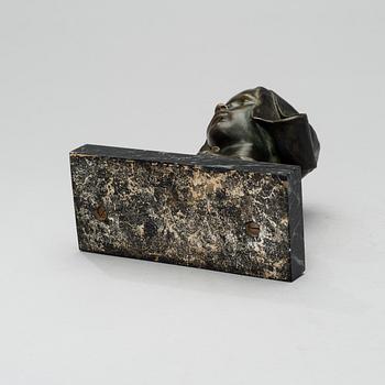 RUTH MILLES, bronze, marble, signed.