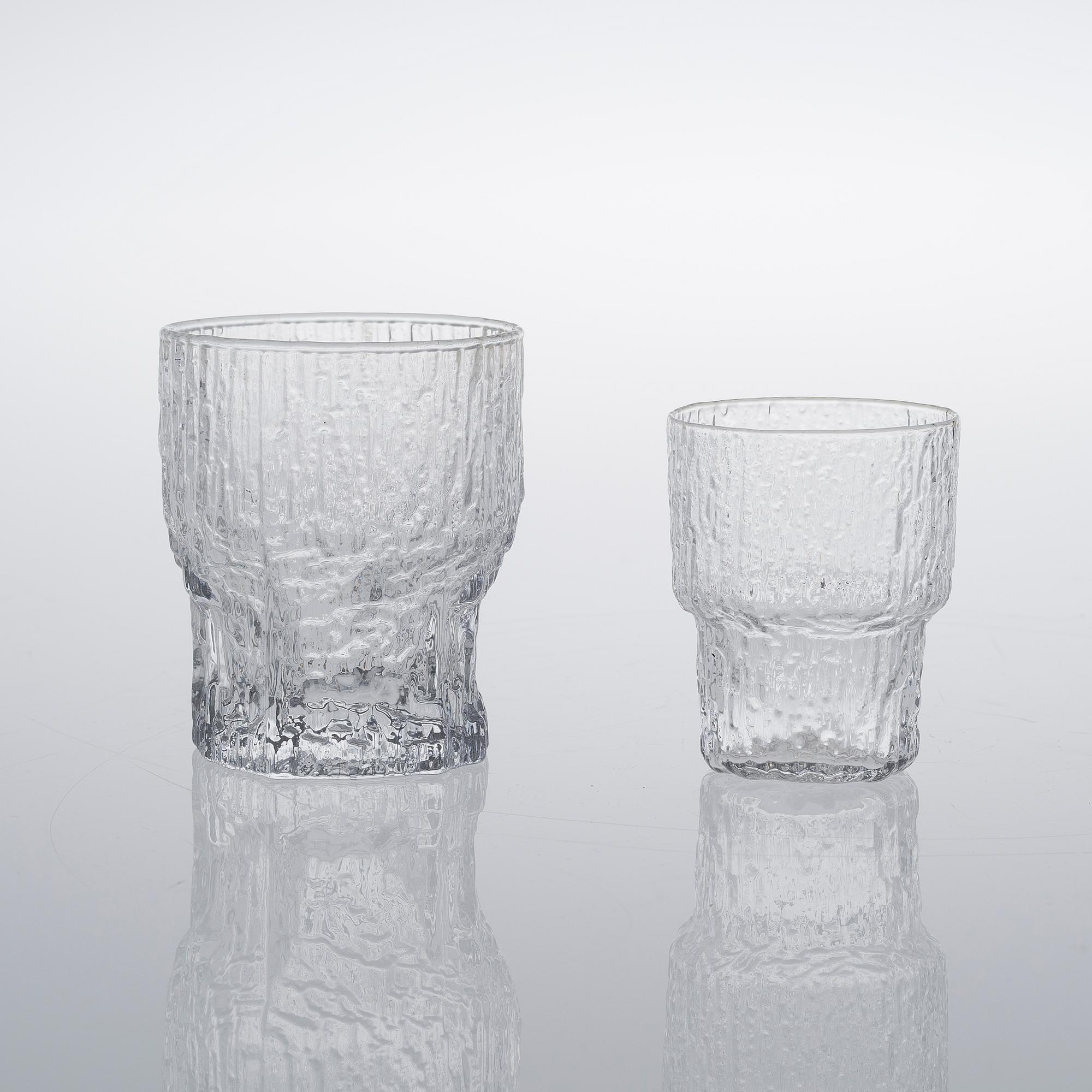 TAPIO WIRKKALA, lasisto, 18 kpl., "Aslak", Iittala, 1900-luvun loppupuoli.