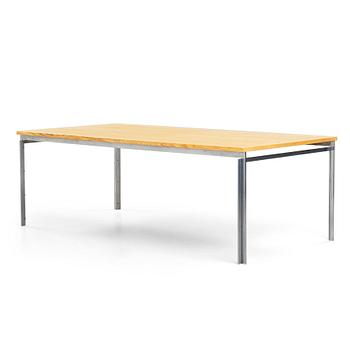 41. Poul Kjaerholm, a steel and ash 'PK-51' table, E Kold Christensen, Denmark.