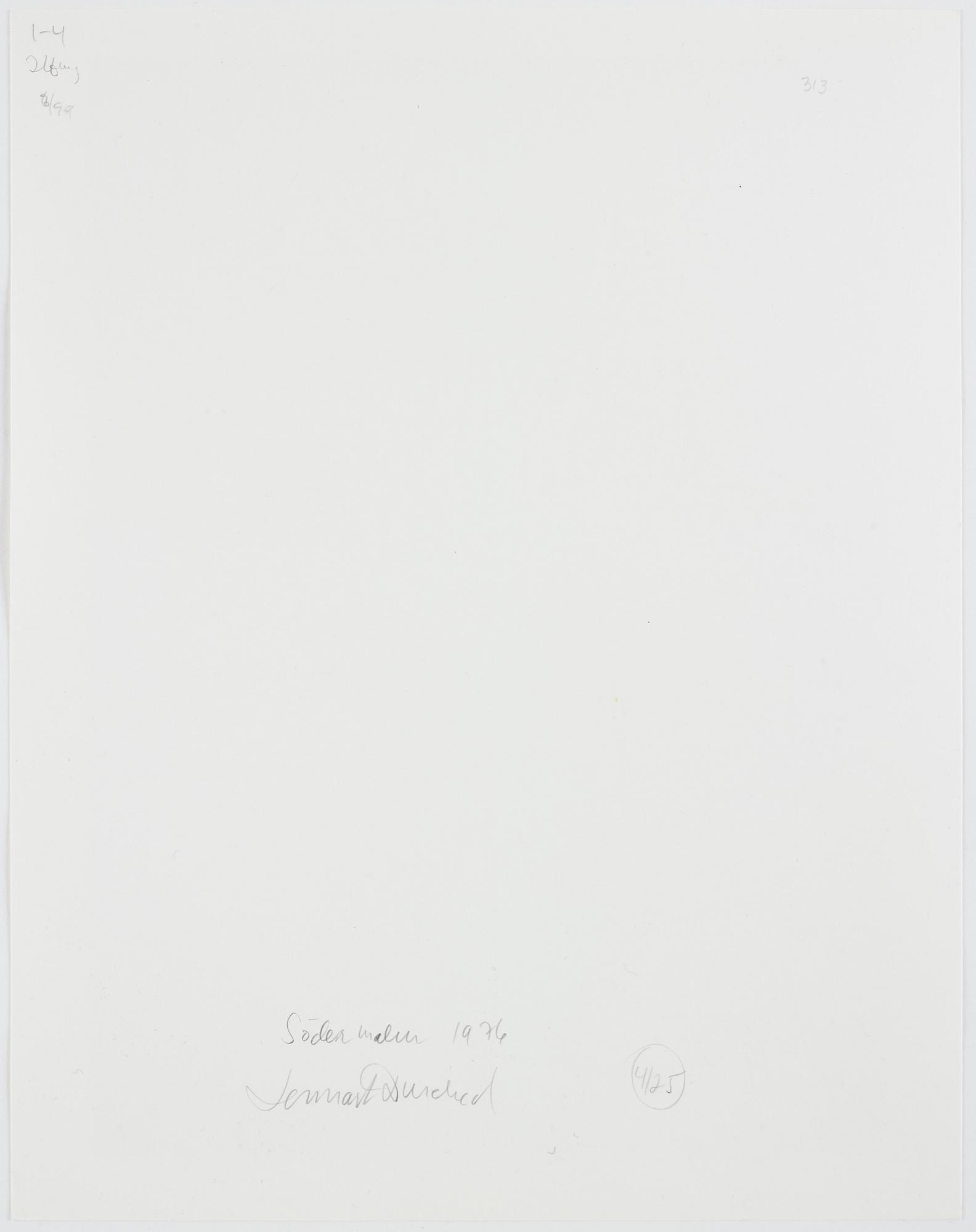 Lennart Durehed, photograph signed and numbered 4/25 on verso.