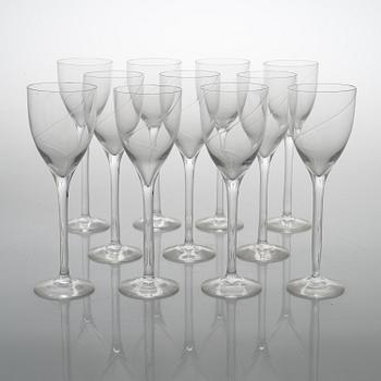 ANNA EHRNER, A 46-pieces Swedish 'Line' glass service by Kosta Boda, late 20th century.