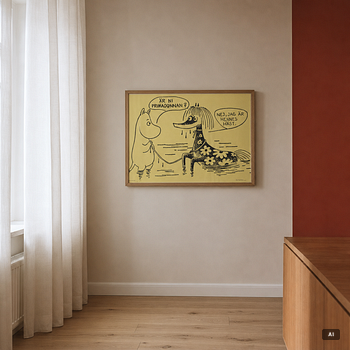 Moomin, offset poster, "Är ni primadonnan ?".