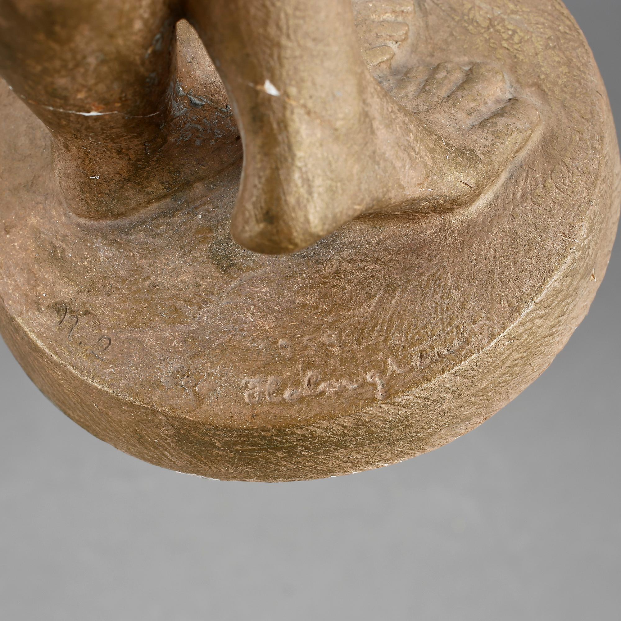LEO HOLMGREN, skulptur, signerad.