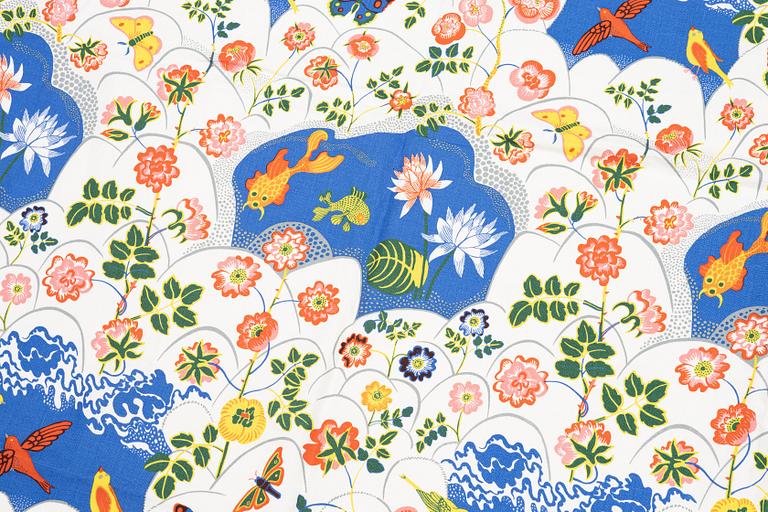 Josef Frank, a 'Guldfisk' bedspread, Svenskt Tenn.