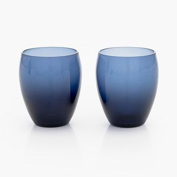 Saara Hopea, karaff och glas 6 st, modell 2501, Nuutajärvi Notsjö 1900-talets mitt.