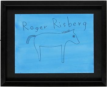 Roger Risberg · ROGER RISBERG, gouache och tusch på papper. Signerad.