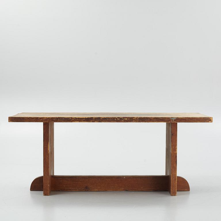 Axel Einar Hjorth, a stained pine 'Lovö' table, Nordiska Kompaniet, Sweden 1930s.