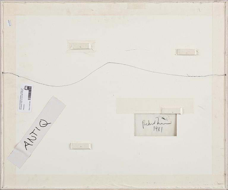RICHARD NONAS, collage och blandteknik. Sign och dat 1981 a tergo.