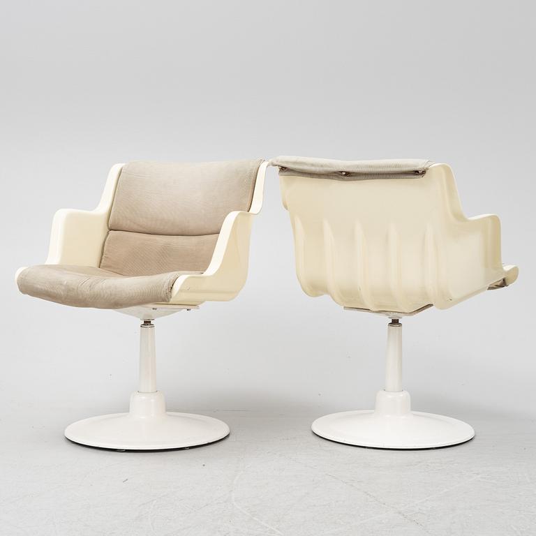 Yrjö Kukkapuro, four swivel chairs, HAIMI, Finland, 1970's.