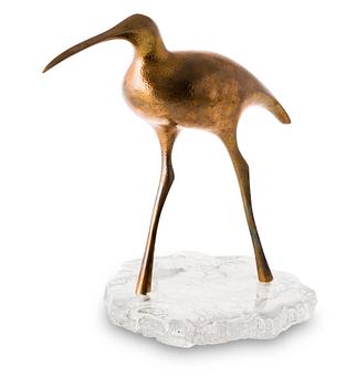 Tapio Wirkkala, A bird sculpture in bronze, marked Kultakeskus Oy Made in Finland Design: Tapio Wirkkala.