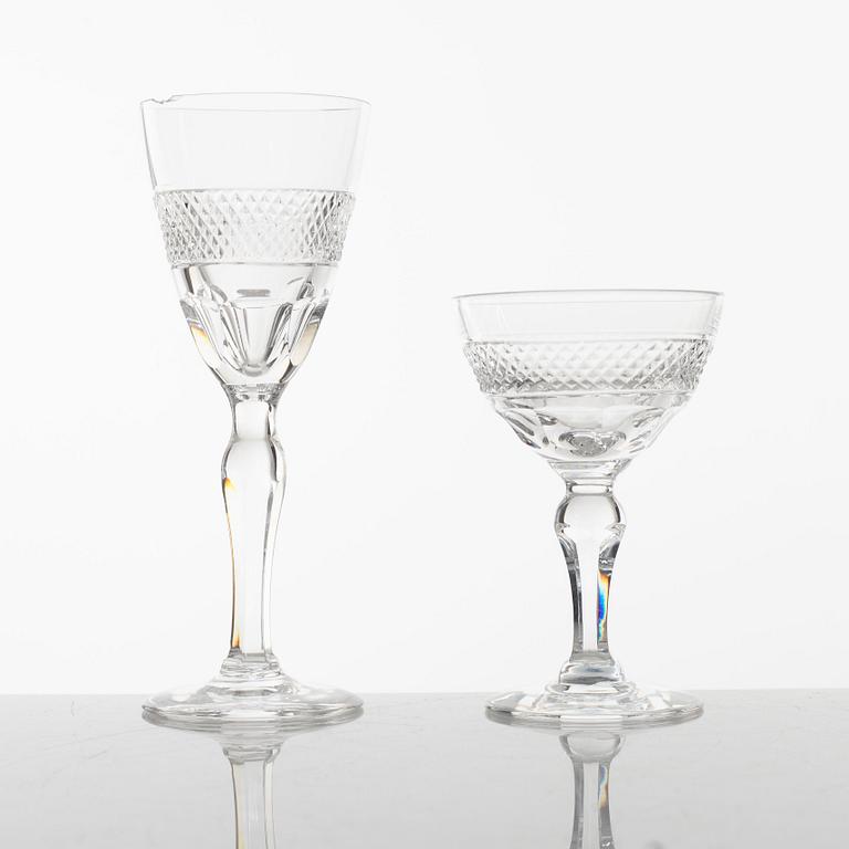 Edward Hald, glass service, 48 pieces, "Rio", Orrefors, mid-20th century.