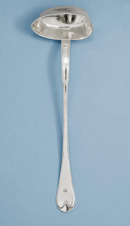 A SWEDISH SILVER SOUP-LADLE, Makers mark of Michael Nyberg, Stockholm 1797.