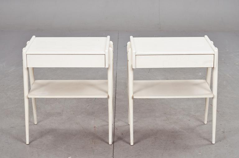 SÄNGBORD, ett par, AB Carlströms & co Möbelfabrik, 1950/60-tal.