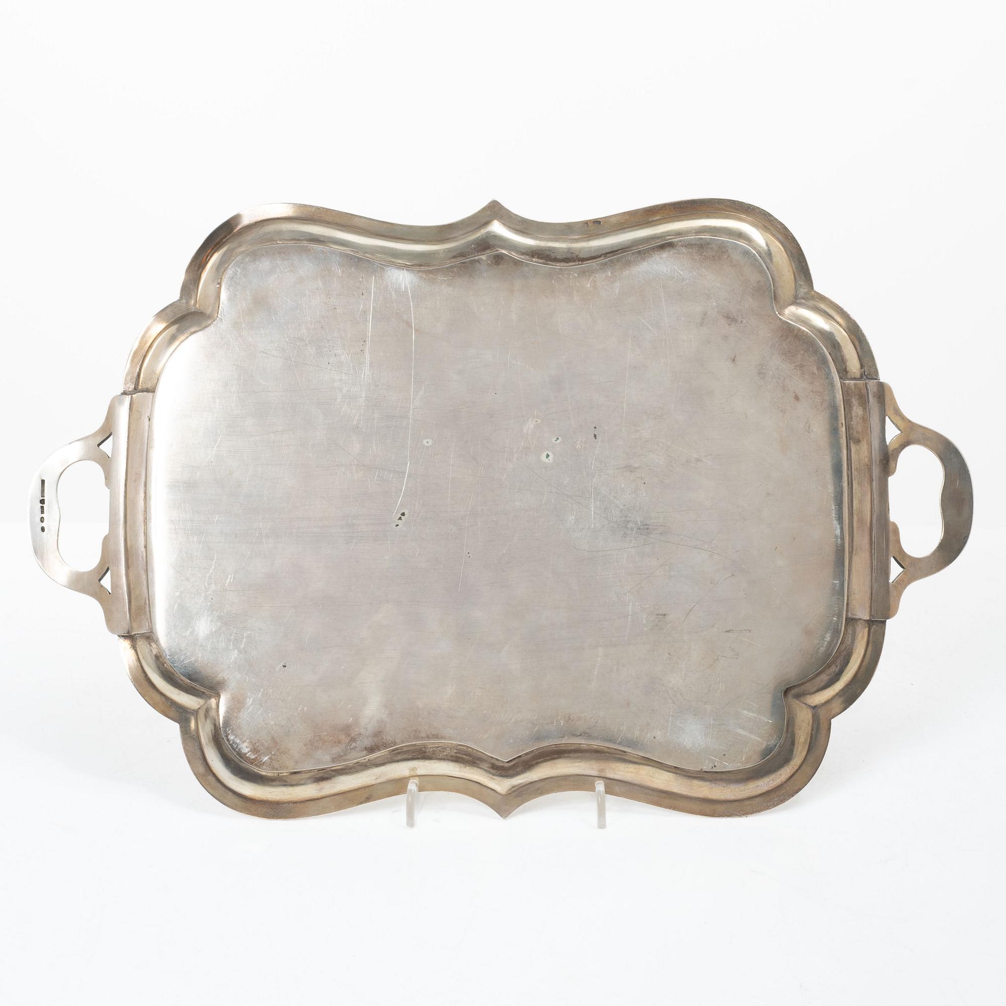 A Finnish silver tray, mark of Karl Alfred Lind, Helsinki, 1920.