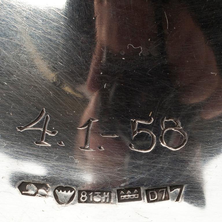 LJUSSTAKAR, 2 par, silver, Auran Kultaseppä 1950, Kultakeskus 1957.