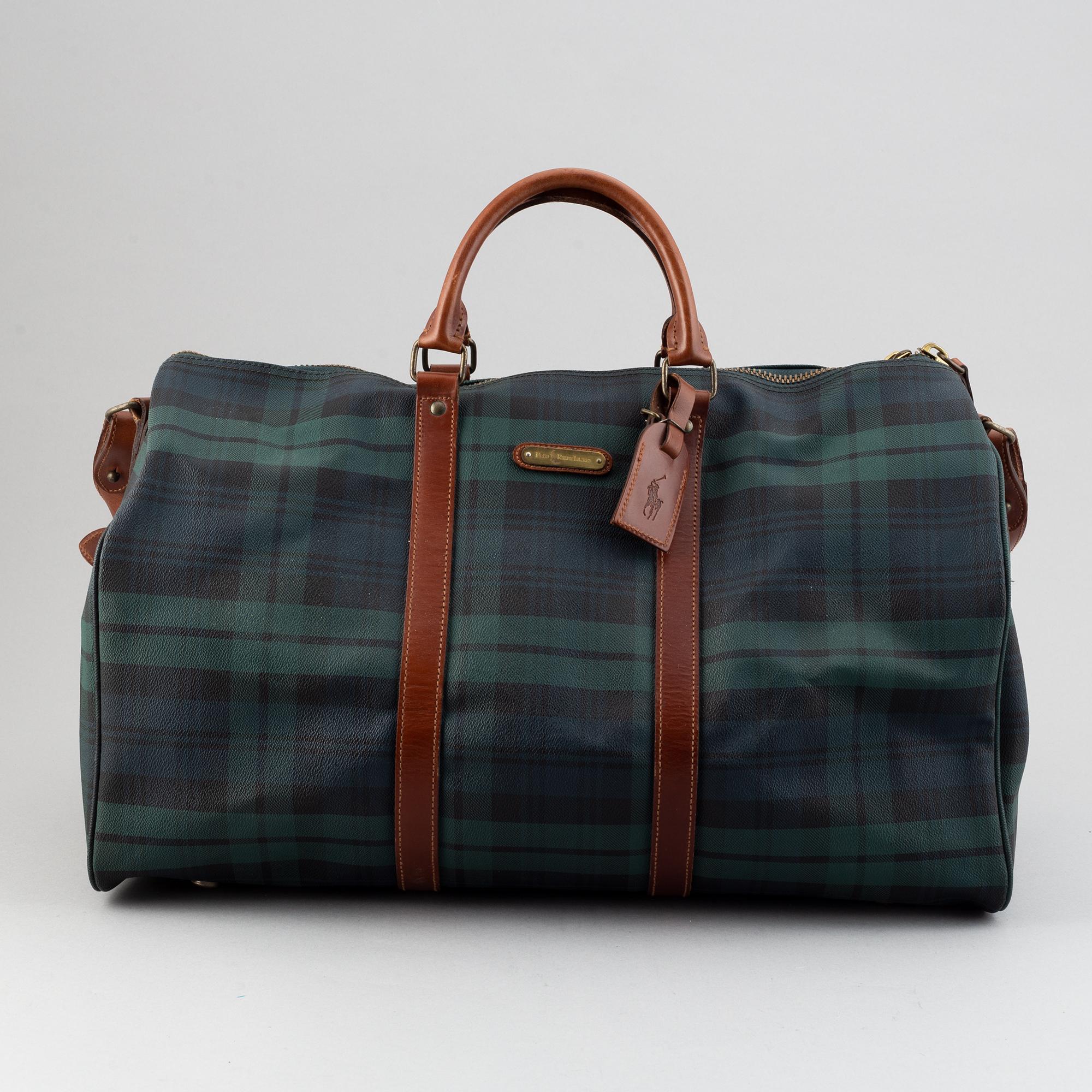 Ralph Lauren, a canvas weekend bag.