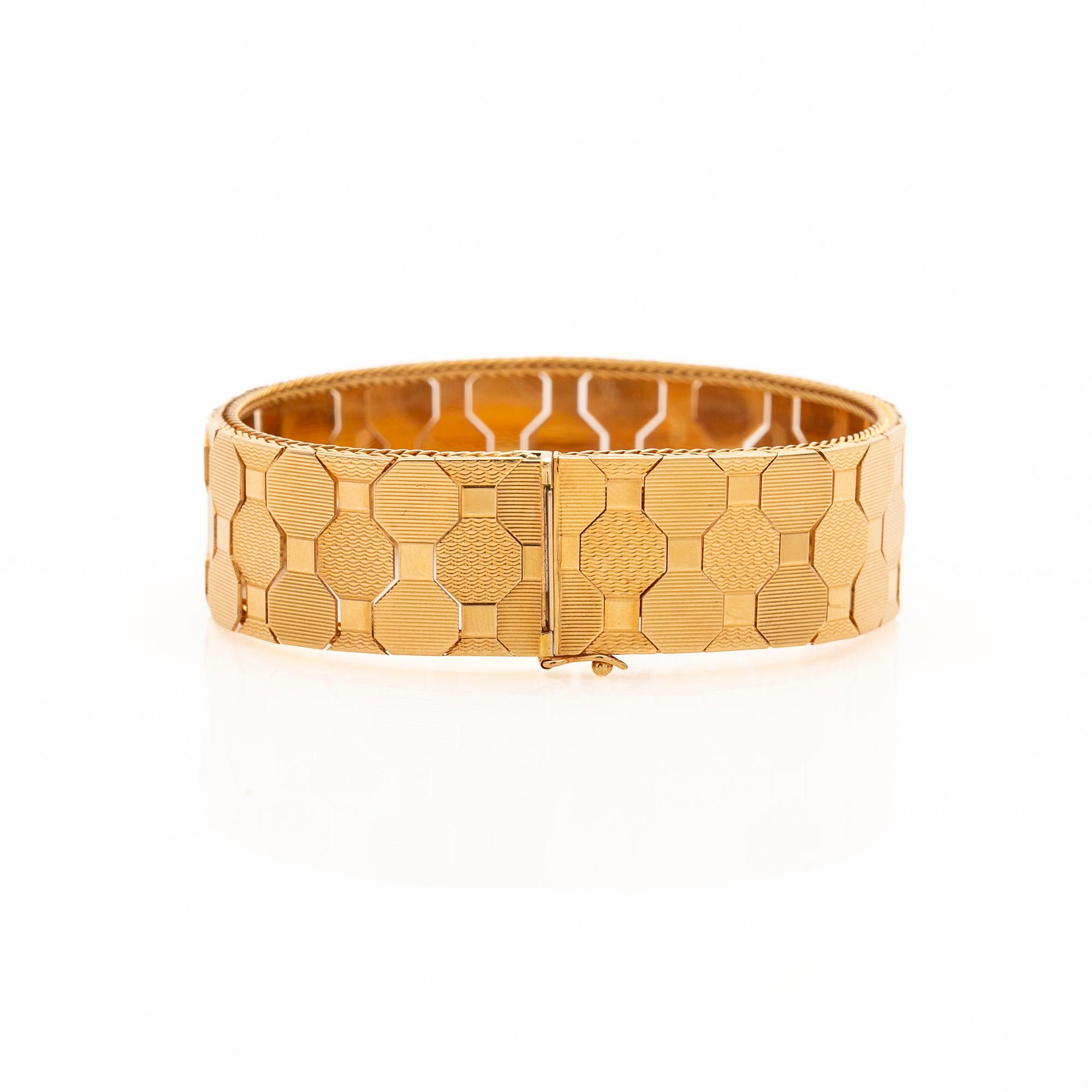 Bracelet, 18K gold, Uno A Erre, Italy.